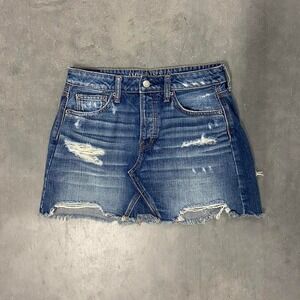 american eagle mini skirt size 4 denim mini skirt preppy y2k